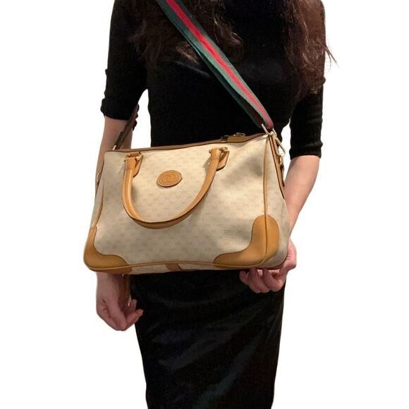 Gucci micro gg cream Boston bag - Picture 3 of 16